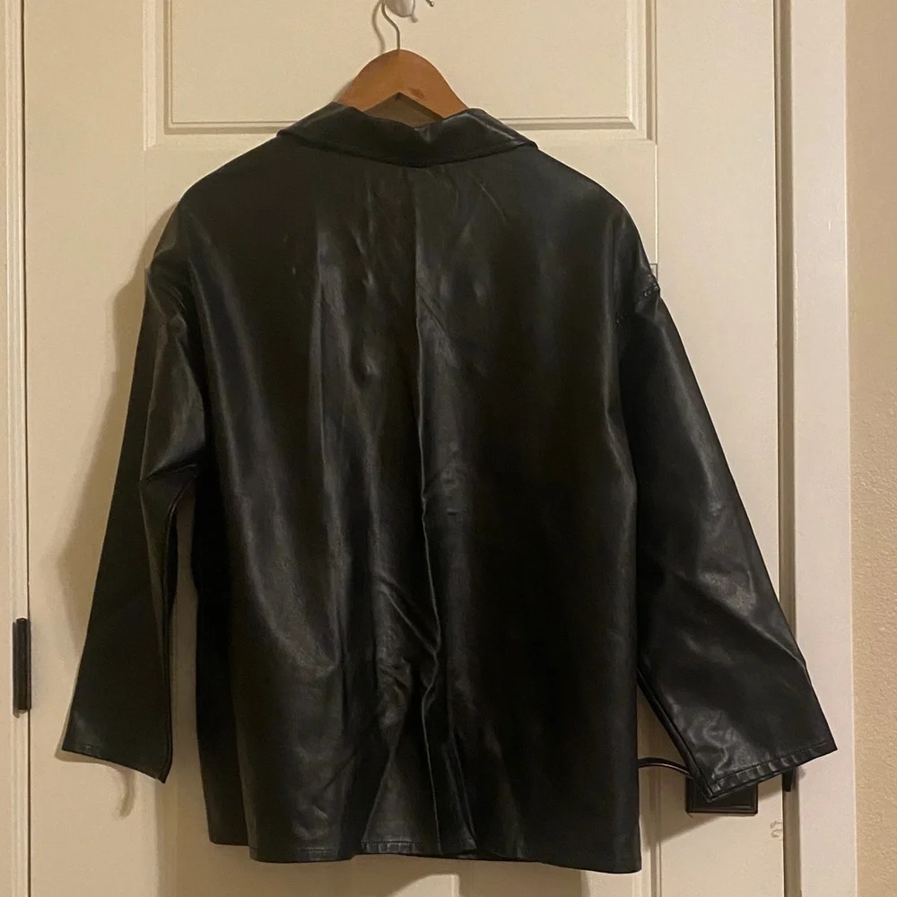 SHEIN women leather